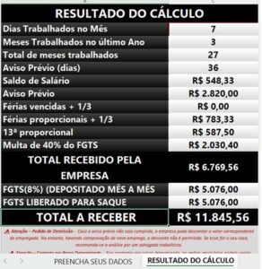 Preenche na outra aba e nesta aba sai o resultado imediatamente